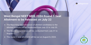 West Bengal NEET MDS 2024 Round 1 Seat Allotment to be Out on July 22, Know Detailed Schedule Here